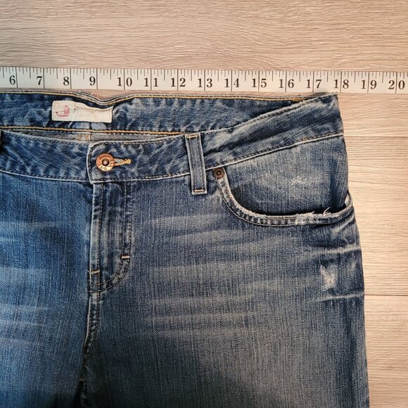 BKE Star Jeans 34 T Flare Low Rise Y2K Medium Light Wash Boho Western - Picture 6 of 11